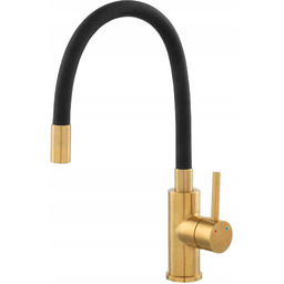 Ferro Bateria kuchenna Zumba Inox, Gold, elastyczna wylewka,