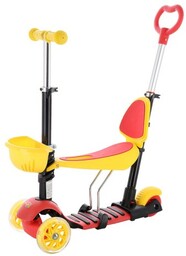 HULAJNOGA DZIECIĘCA NILS FUN HLB07 4w1 BLACK-YELLOW-RED