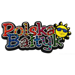 Magnes gumowy - napis Polska Bałtyk