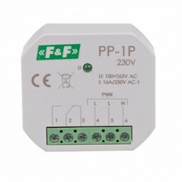 Przekaźnik elektromagnetyczny PP-1P-230V do puszki zielona lampka F&F