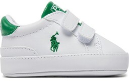 Sneakersy Polo Ralph Lauren RL00332100 L White Smooth/Green