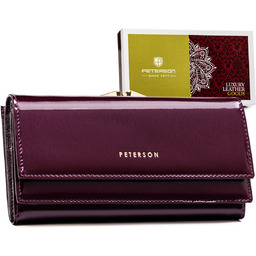 Duży elegancki portfel damski na karty ochrona RFID