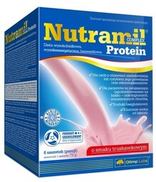 Olimp Nutramil Complex Protein o smaku truskawkowym x6