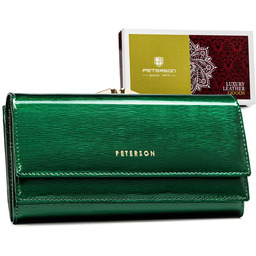 Duży elegancki portfel damski na karty ochrona RFID