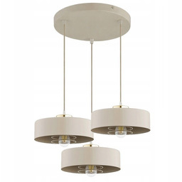 Lampa sufitowa, żyrandol wisząca 3xE27 Sisu ecru