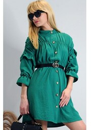 Sukienka szmizjerka mini zielona Zorola, Kolor zielony, Rozmiar