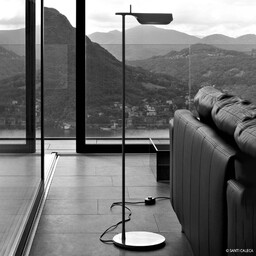 FLOS Lampa stojąca LED TAB, czarny, salon /