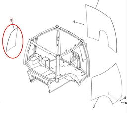 SZYBA BOCZNA LEWA UCHYLNA NEW HOLLAND CASE 242539A4