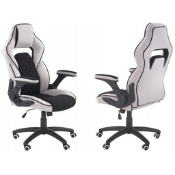 Fotel do biurka tapicerowany Sonic cz-szary Halmar