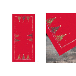 Greno Bieżnik Christmas Czerwony