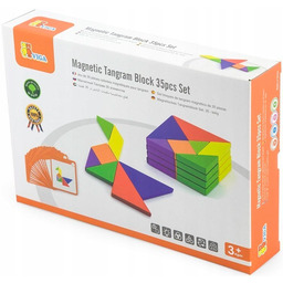Drewniana Magnetyczna Układanka Tangram 50643 Viga