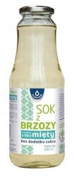 Sok z brzozy z naparem z liści mięty