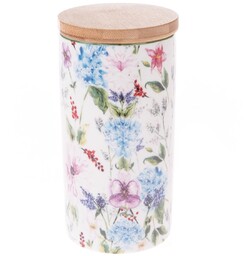 Pojemnik porcelanowy z bambusową pokrywką Flower Garden, 500
