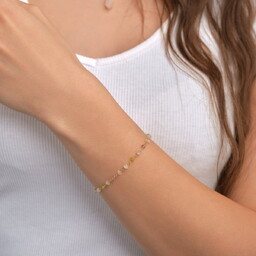 Bransoletka ''Multicolor'' różaniec z kamieniami naturalnymi - srebro