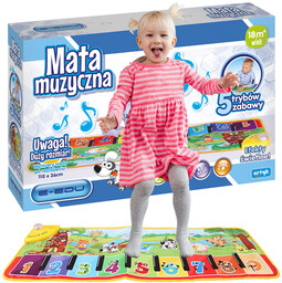 Interaktywna Mata Muzyczna Do Tańczenia Duże Pianinko Zwierzęta