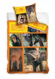 pościel Animal Planet 160x200 zwierzęta Słoń małpa Żyrafa