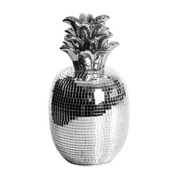 Eurofirany Figurka dekoracyjna Irona 11x11x16 Ananas srebrna