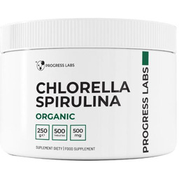 Progress Labs Chlorella Spirulina Organic 500 mg, 500