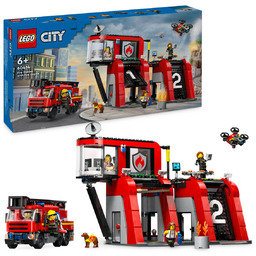 LEGO City, klocki, Remiza strażacka z wozem strażackim,