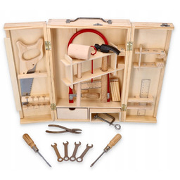 Drewniana Skrzynka z narzędziami Walizka dla dzieci Woodyland