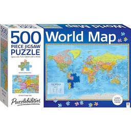 Puzzlebilities 500 Piece World Map Jigsaw Puzzle (29.1