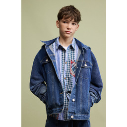 Desigual Kurtka jeansowa z kapturem