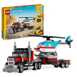 LEGO Creator, klocki, Ciężarówka z platformą i helikopterem,