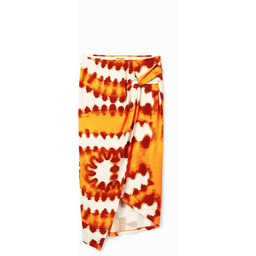 Spódnica midi kopertowa tie-dye