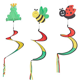 Relaxdays Spirala 3-częściowy zestaw, motywy zwierzęce, dekoracyjne dzwonki