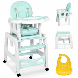 Krzesełko do karmienia 5w1 Sinco turkusowe