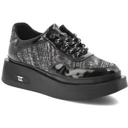 Artiker Czarne Sneakersy Stylowe Obuwie Damskie Na Platformie