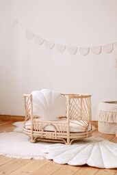 Welwetowa girlanda dekoracyjna półksiężyce "Biała perła"