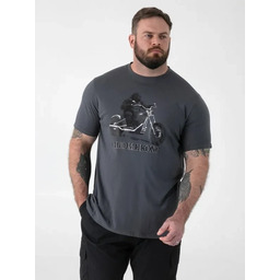 T-shirt Męski z Gorylem Grafitowy CRAIG-D555 Duże Rozmiary