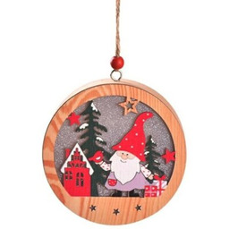 BELINE Dekoracja świąteczna Skrzat i domek Okrągła Bateryjne