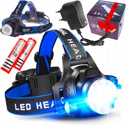 Najnowsza Latarka Czolowa Led Zasieg 500M Zoom 1600LM