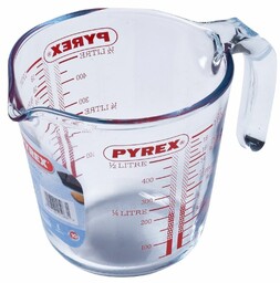 Szklany kubek pomiarowy Pyrex 0,5 l, 12 x