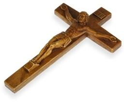 Stylowy krzyż ścienny z gipsu - 17cm