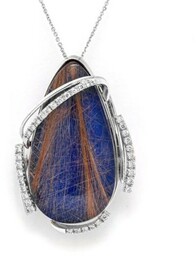 Złoty wisior próby 0,585 z lapis lazuli