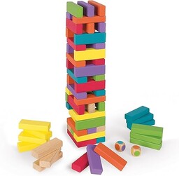 Janod J02012 Wooden Coloured Equilibloc