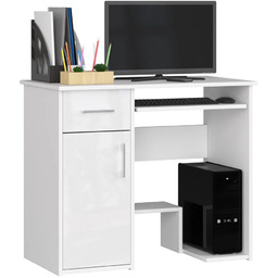 Elior Białe biurko z szufladą pod komputer