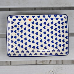 Tacka ceramiczna 21,5 x 14,5 cm, Bolesławiec