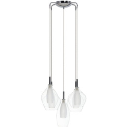 Lampa wisząca szklana 5-punktowa chrom AZ3076 z serii