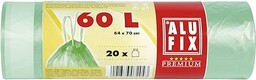 Worek na śmieci HDPE z taśmą ściągającą 60