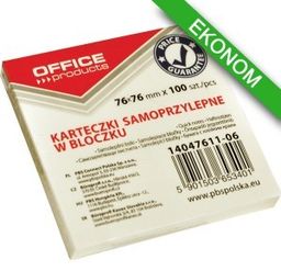 Notesy samoprzylepne Office Products, 76x76mm, 1x100 kart., pastel,