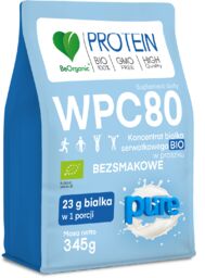 BeOrganic WPC 80, koncentrat białka serwatkowego Bio, pure,