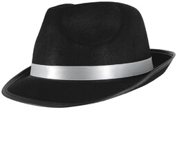 Kapelusz gangstera czarny Deluxe - 1 szt.