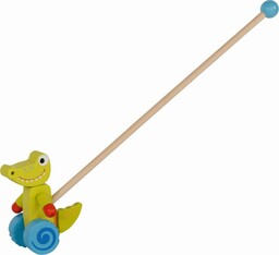 Pchacz drewniany dla dzieci krokodyl Goki 54875 zabawki