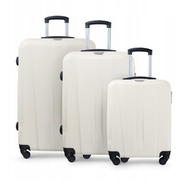 PUCCINI Zestaw Komplet WALIZEK Podróżnych ABS Na Kółkach