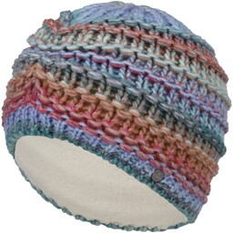 Turban z Dzianiny Alesund by Lierys, różowy-niebieski, One