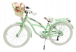 Piękny Aluminiowy Miętowy 24 Rower beach cruiser